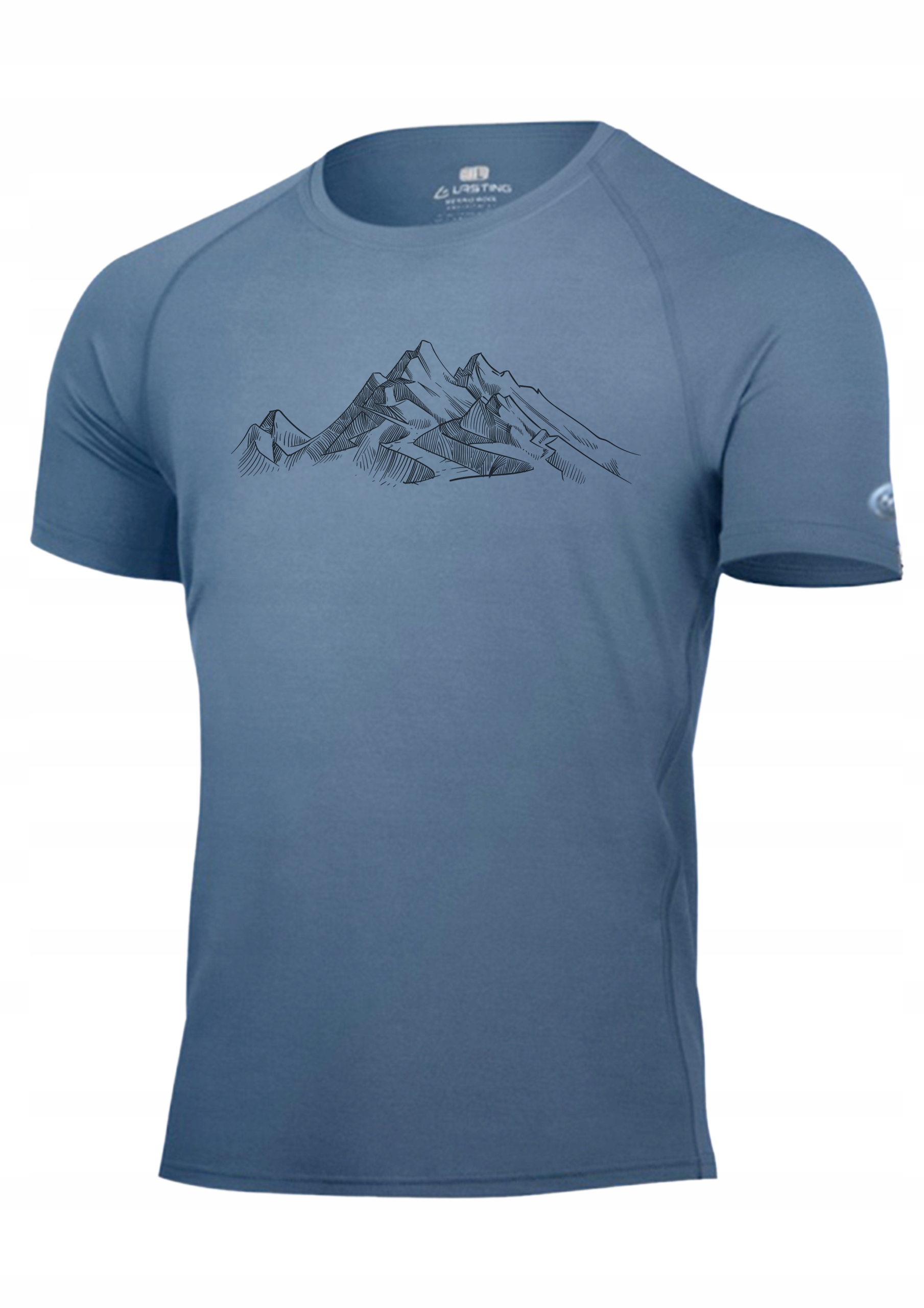 Pánské tričko Lasting Hill 100% Merino Wool Hiking Modré (5656) S