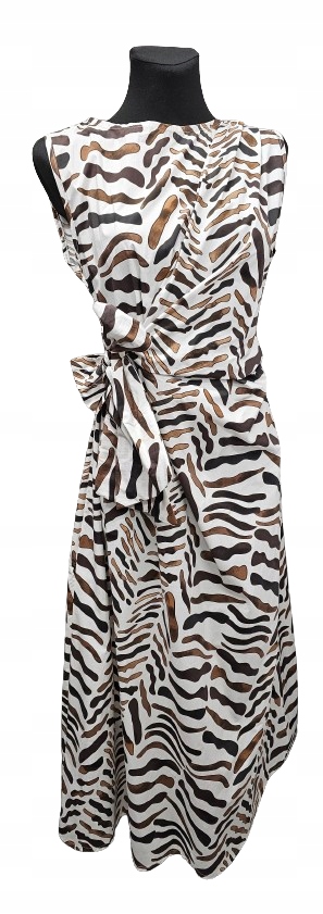 Bavlněné Šaty – Módní Zebra – Zavazování V Pase – Elegantní S Thodami Italia