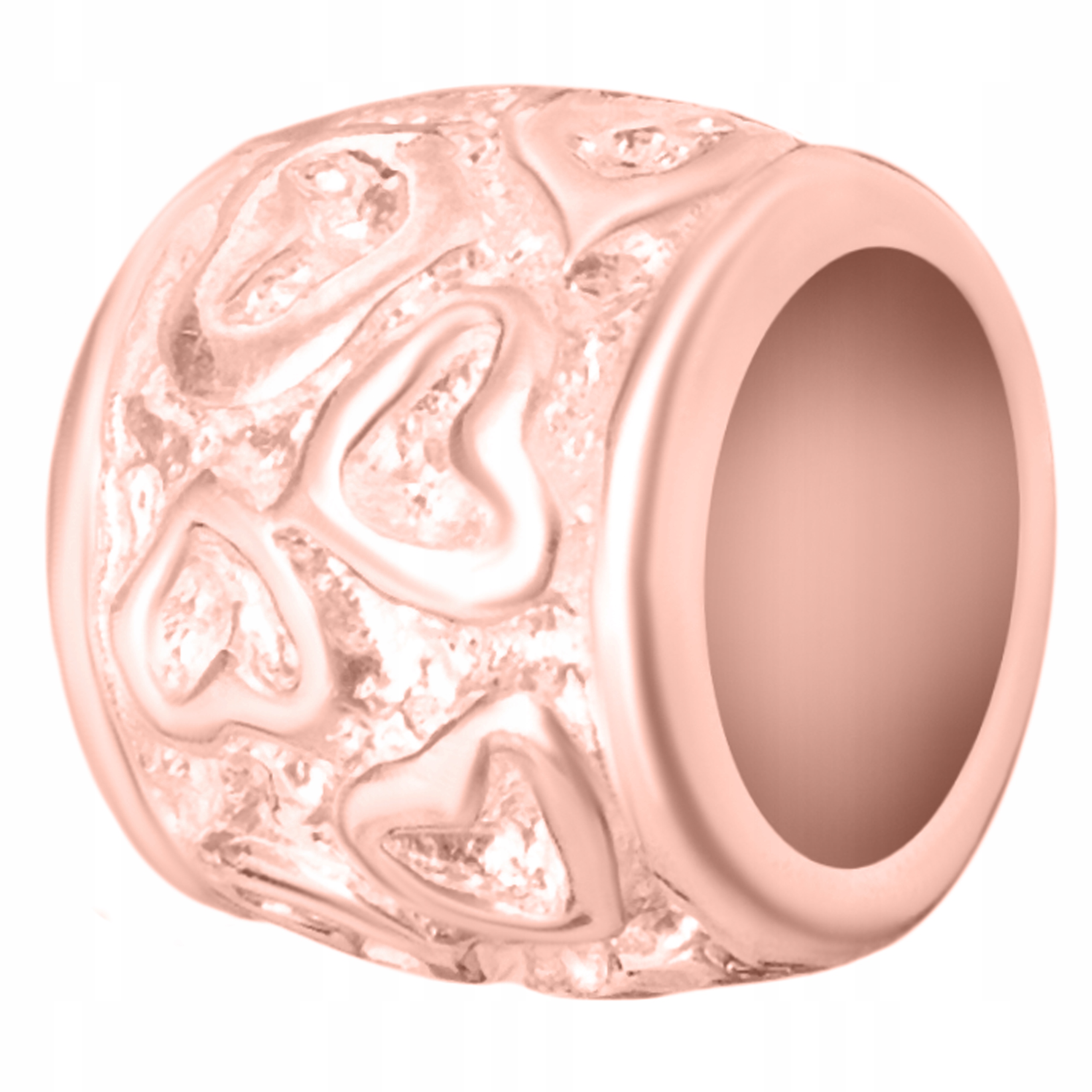 Charms Srdce Korálek Beads Srdíčka Pozlacený 750 se srdíčky Stříbro 925