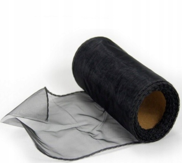 

Czarna Taśma z Organzy 12 cm