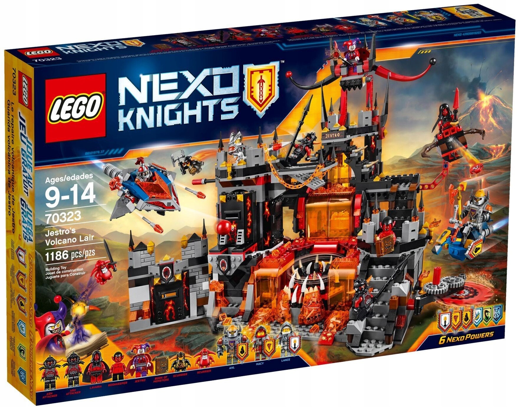 Lego Nexo Knights 70323 Vulkanický úkryt Jestra Nové