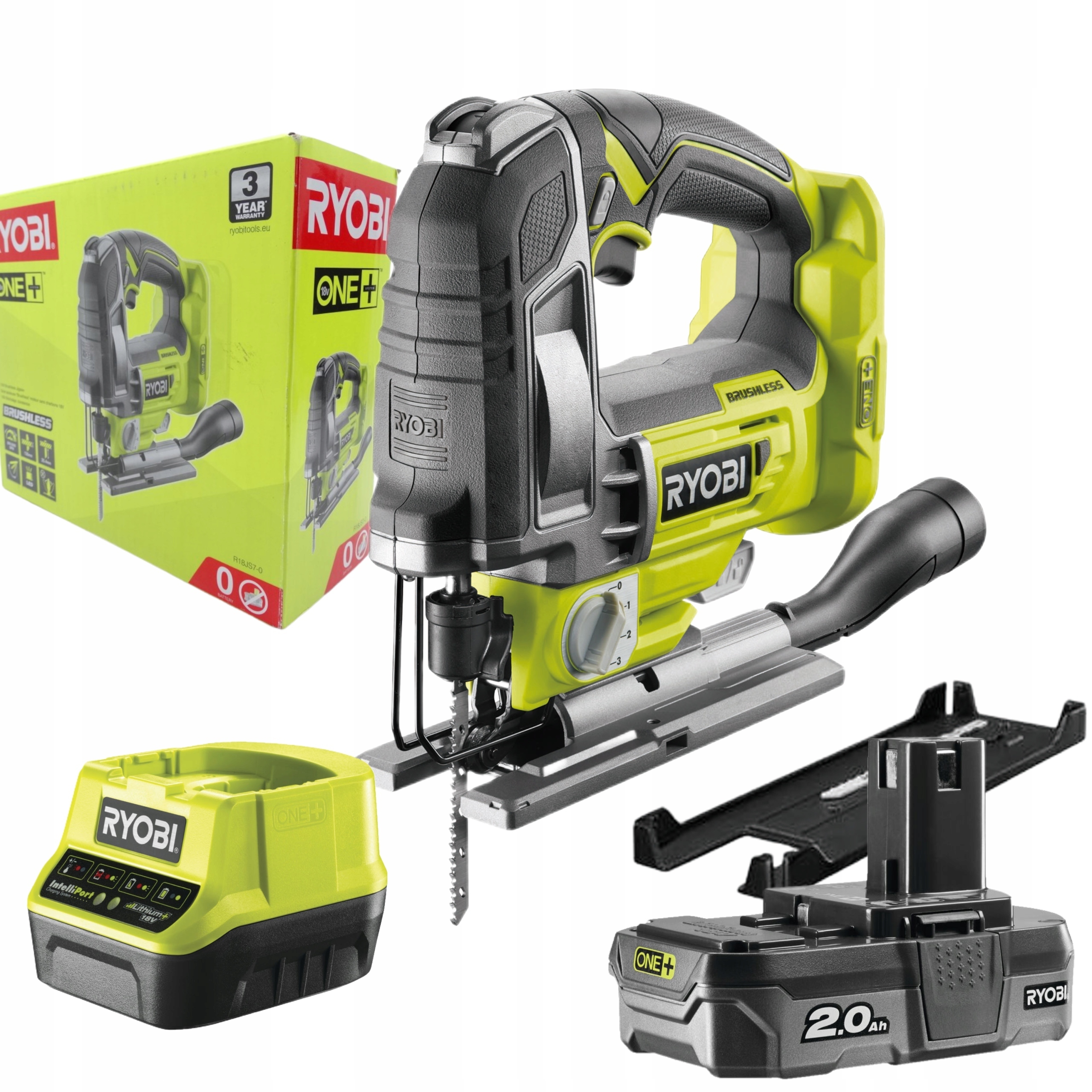 Ryobi Přímočará Pila One+ R18JS7 18V Bezkartáčová 2AH