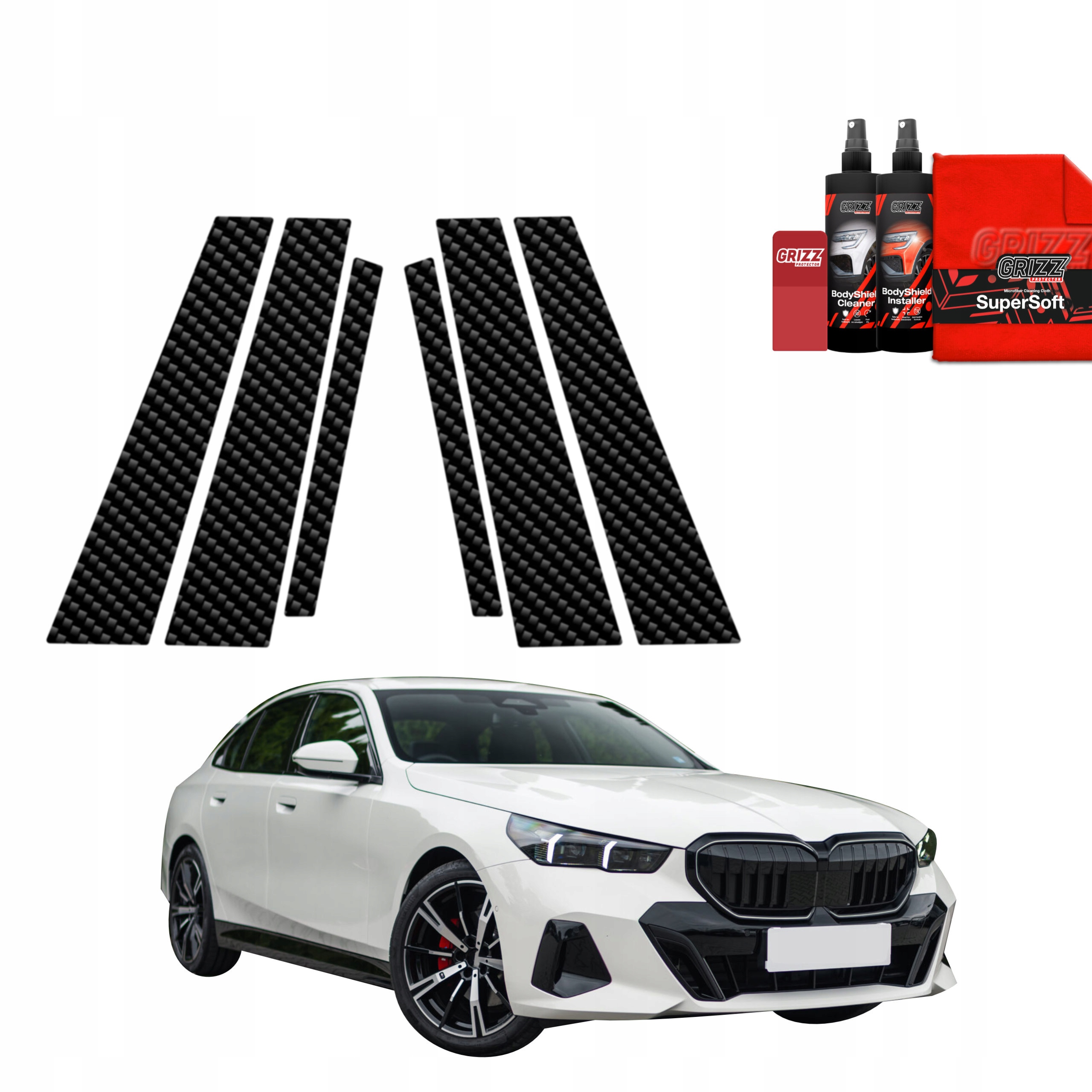 6v1 Fólie na sloupky pro Bmw 5 Kombi G60 520d (2024-2025)