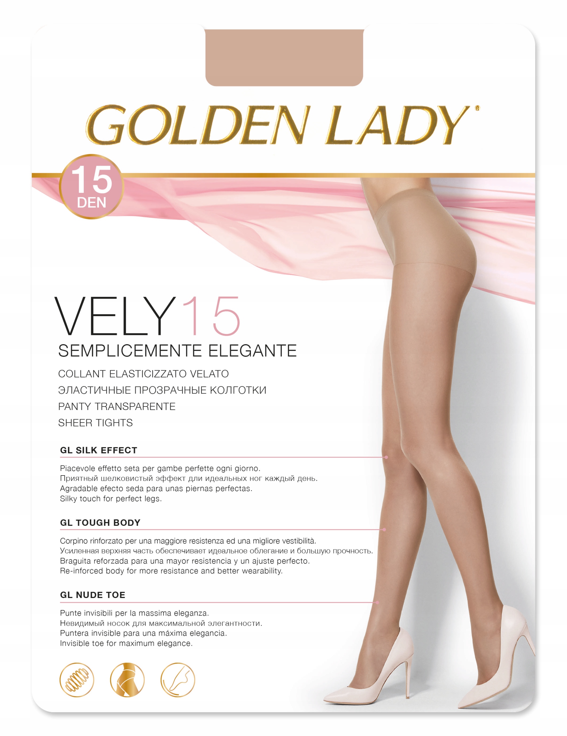 

Rajstopy Vely 15 Den - Silver 3/M - Golden Lady