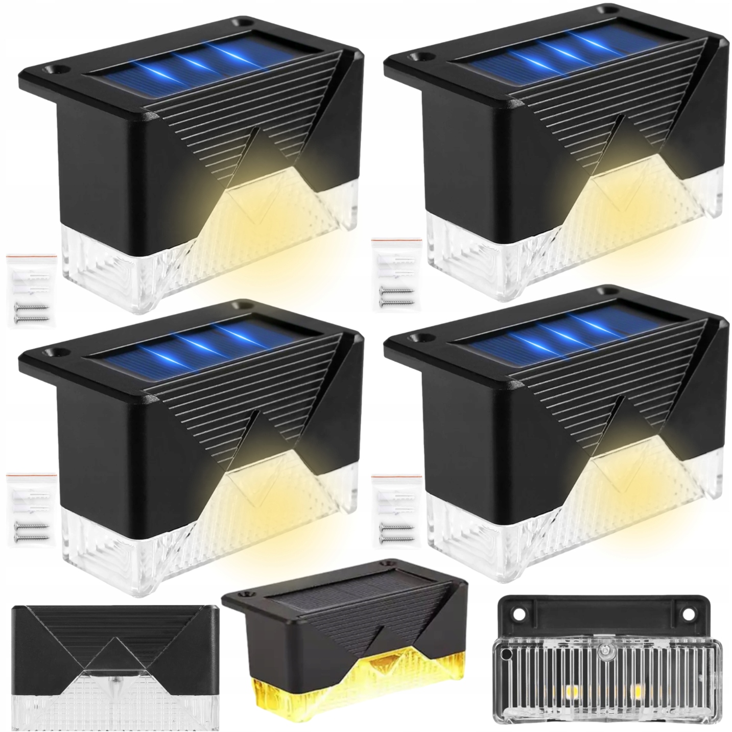 

4XLampki Solarne Ogrodowe Schodowe Na Taras Schody