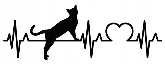 

Naklejka na auto Kot Kocham Koty Serce 14 cm wz 26