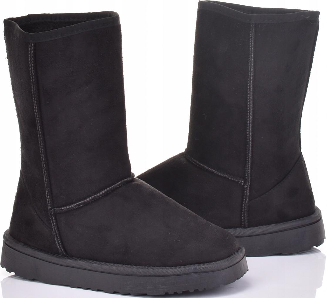 MUKLUKI DAMSKIE ŚNIEGOWCE OCIEPLANE BUTY ZIMOWE WYSOKIE Wzór dominujący bez wzoru