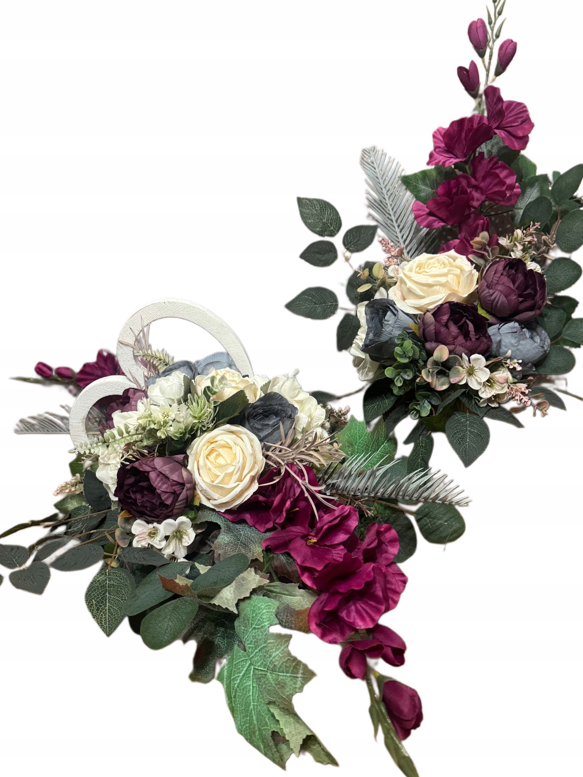 Aranžmán smútočná kytica Dekoračná Sada na hrob, cintorín Srdce Rad