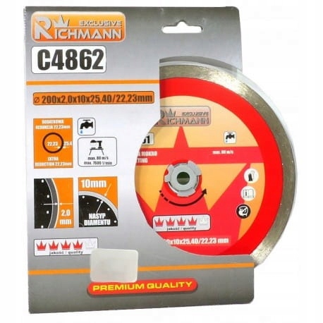 Алмазный диск полный тонкий 200X2 25,4 / 22,23