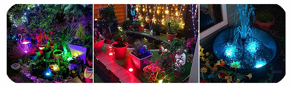 OŚWIETLENIE LED BASENU JACUZZI SPA PODWODNE PILOT NA IMPREZĘ 4 szt. Marka bez marki