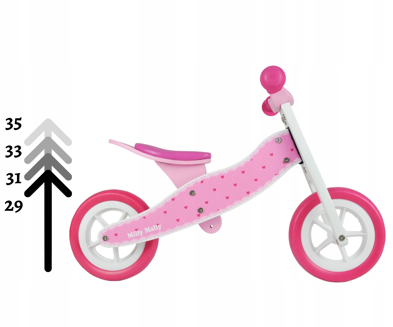 Pojazd 2w1 Look Hearts Rowerek Biegowy Milly Mally Rozmiar ramy brak informacji