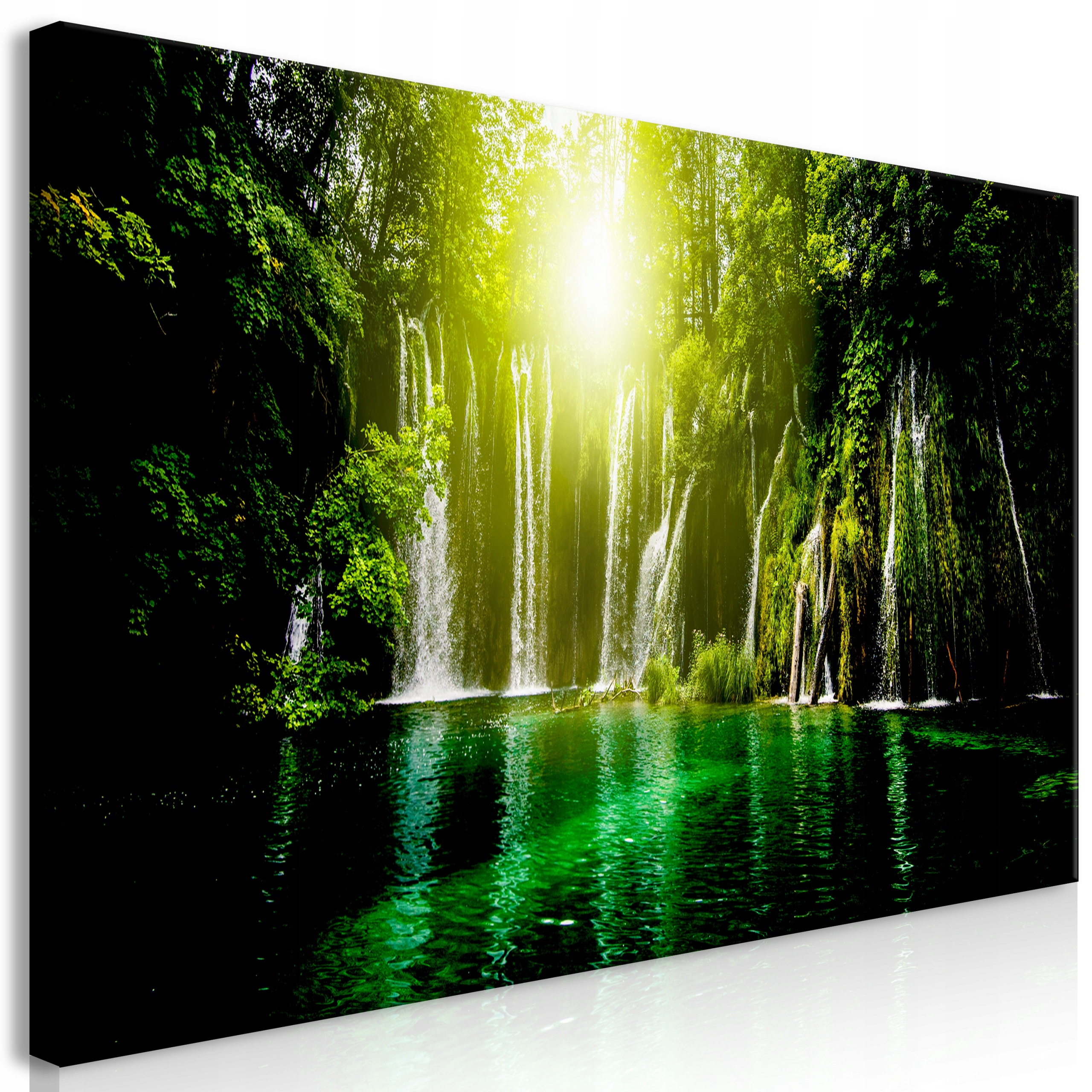 Obraz XXL Diy Vodopád Jezero Příroda Krajina Velký Do Obývacího Pokoje Kanceláře 160x80