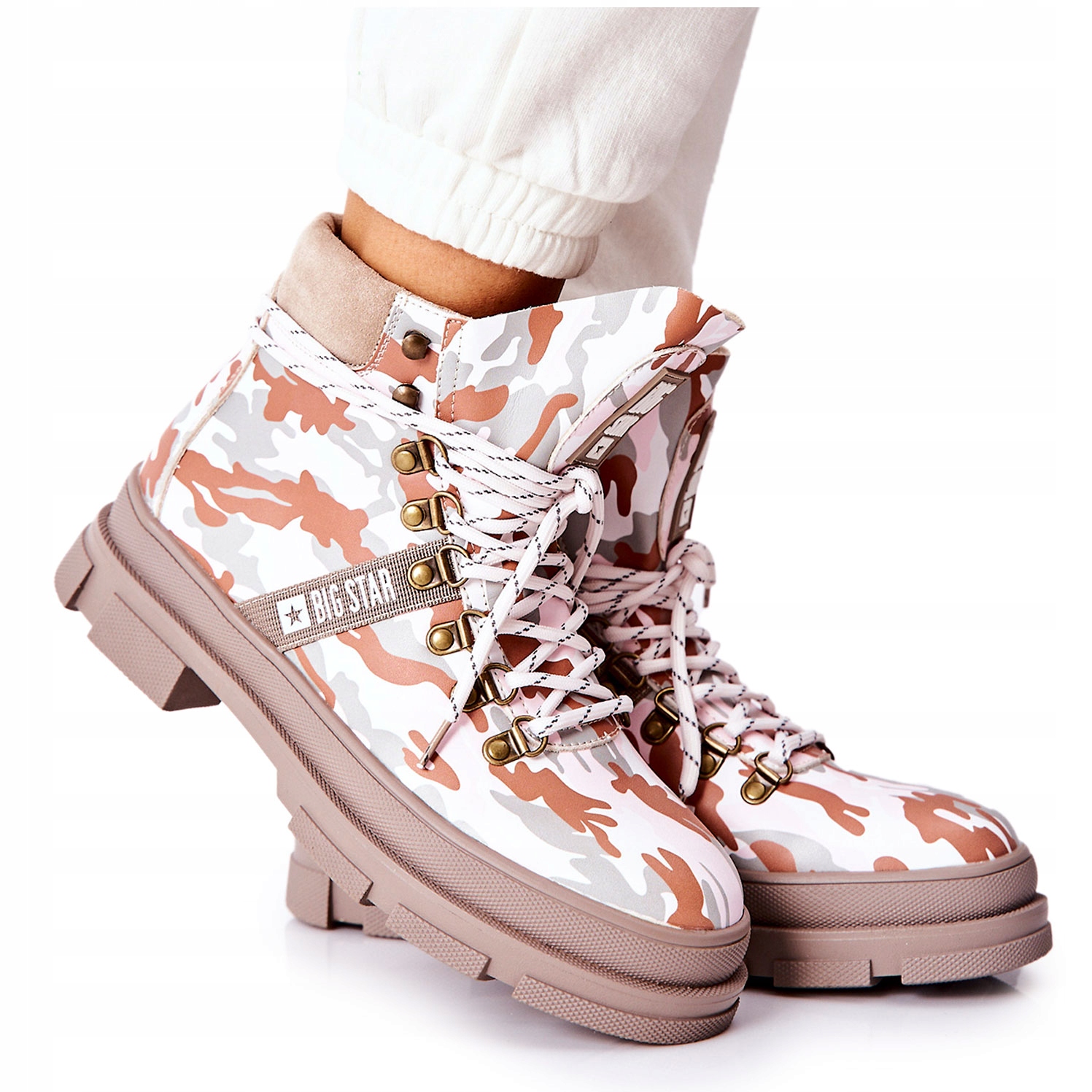 

Trapery Botki Workery Bigstar II274369 Moro 37