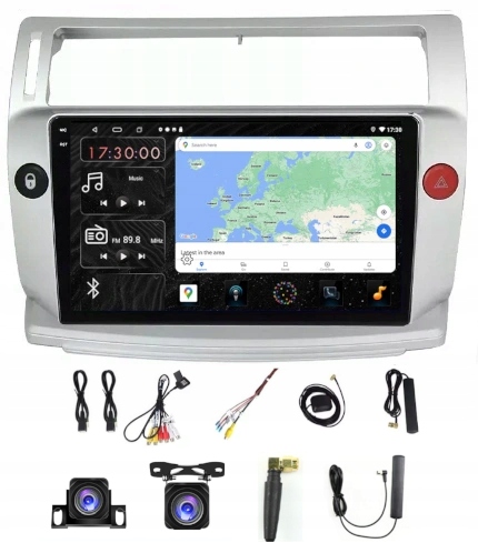 Rádio Navigácia Gps Android Carplay Bt Citroen C4 2004-2009 4GB 64GB Sim