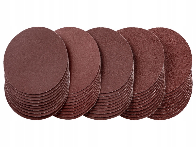 Papier Ścierny Krążek na Rzep Krążki Ścierne 125mm ZESTAW 50 SZTUK Marka Parkside