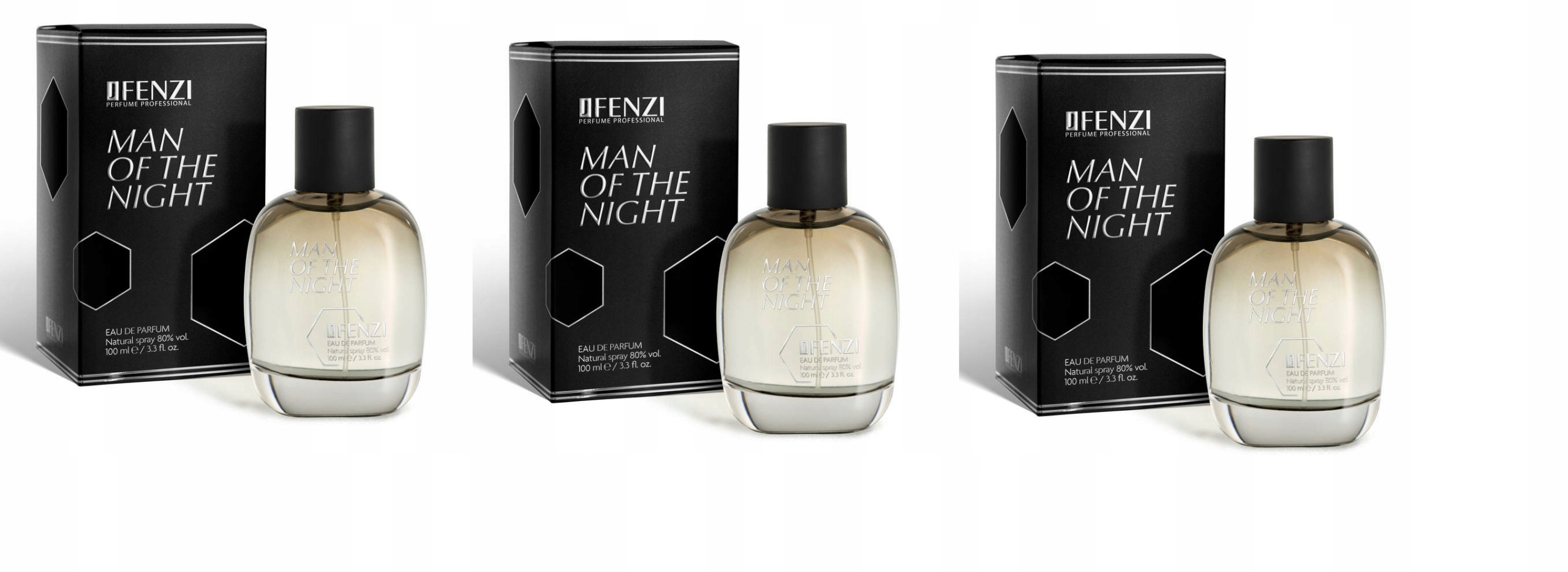 JFenzi Man Of The Night 3x100 ml pánská parfémovaná voda