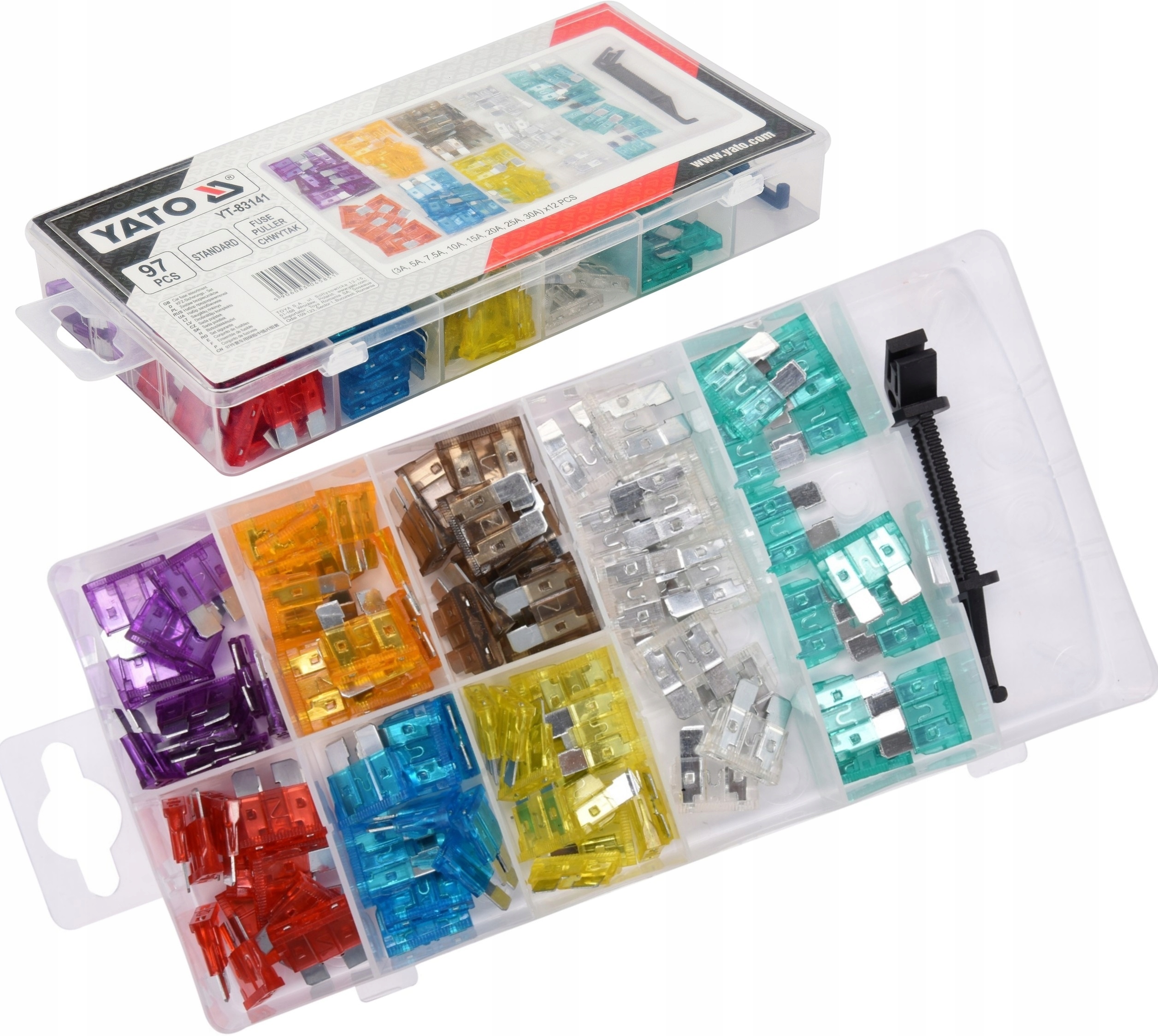 

Zestaw Bezpieczników Standard 97 Sztuk Yato 83141