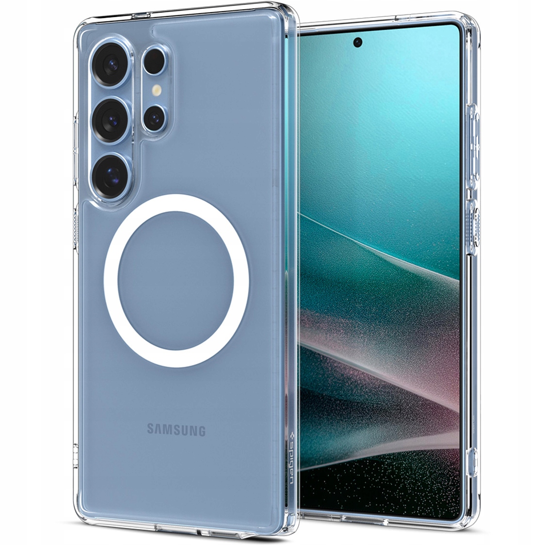 Etui do Galaxy S25 Ultra, Spigen Ultra Hybrid do MagSafe przezroczysty case