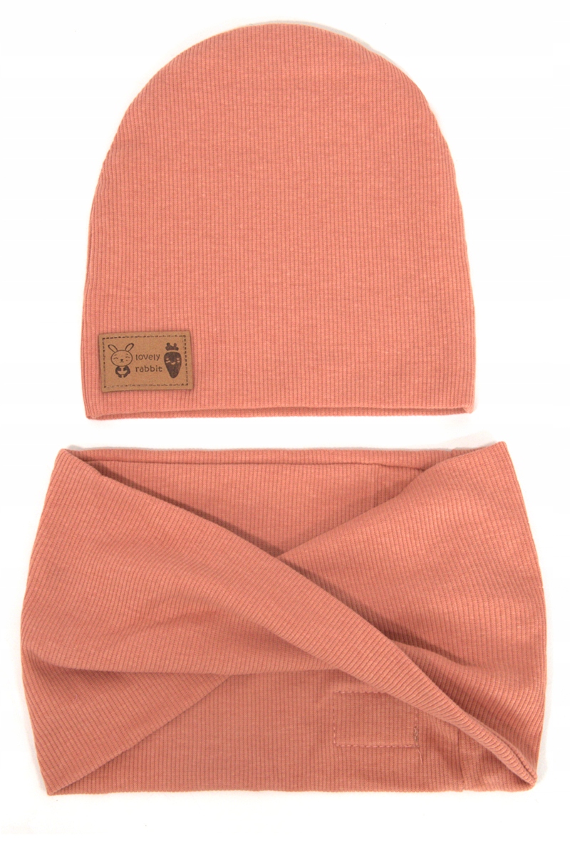 KOMPLET DZIECIĘCY BAWEŁNIANY PODWÓJNY CZAPKA KOMIN Marka Inna marka