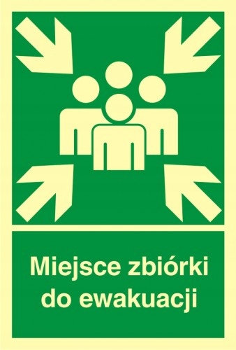 

Miejsce zbiórki do ewakuacji 10x14,8 płyta Pcv