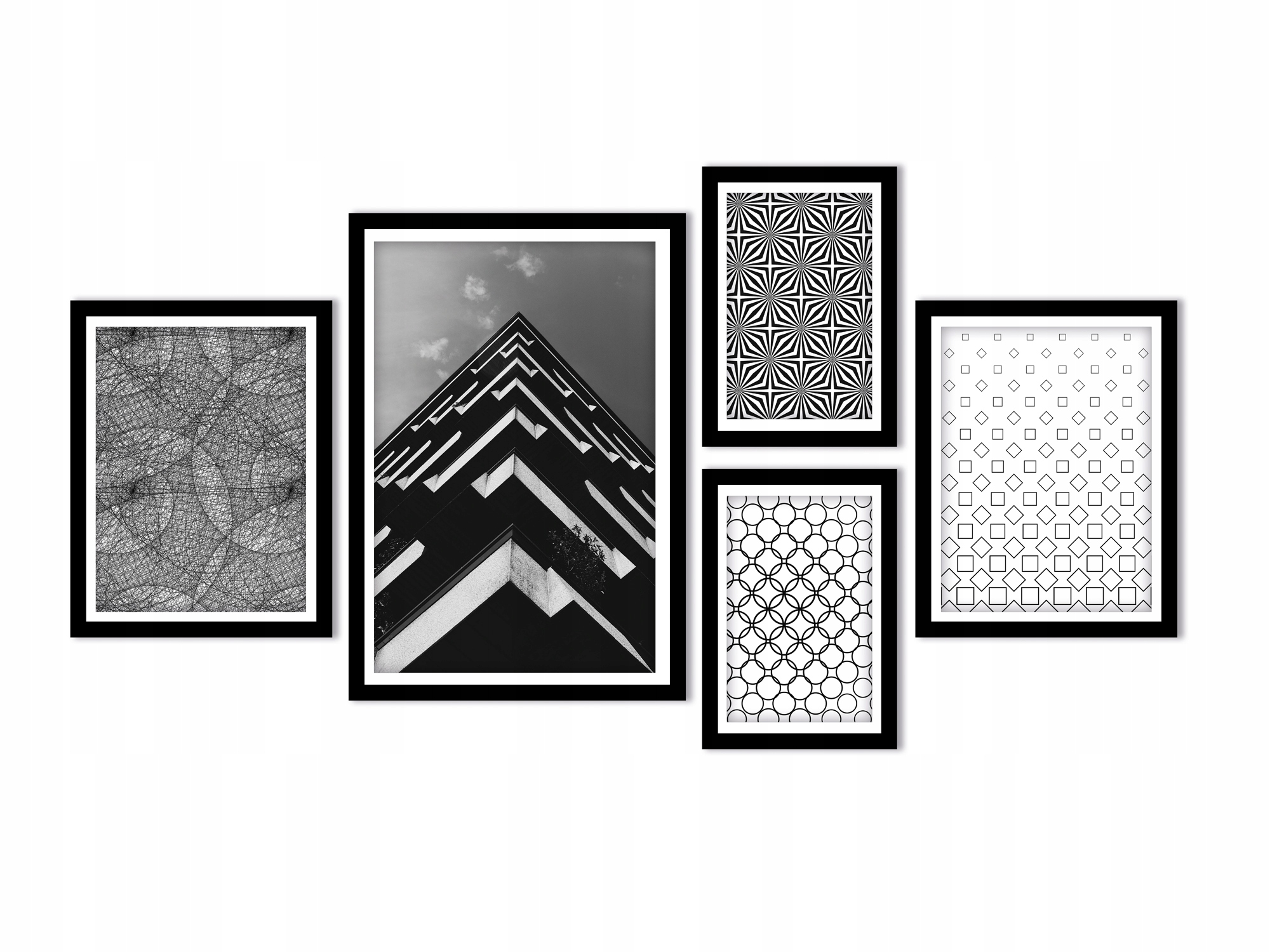 

Plakaty w ramie duże 5szt. - Black & white