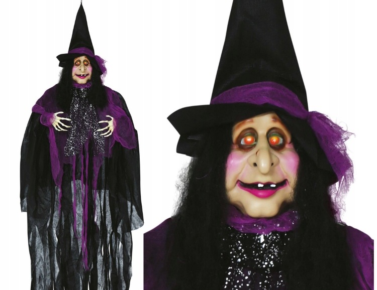 Interaktivní Závěsná Dekorace Čarodějnice 120 CM Halloween