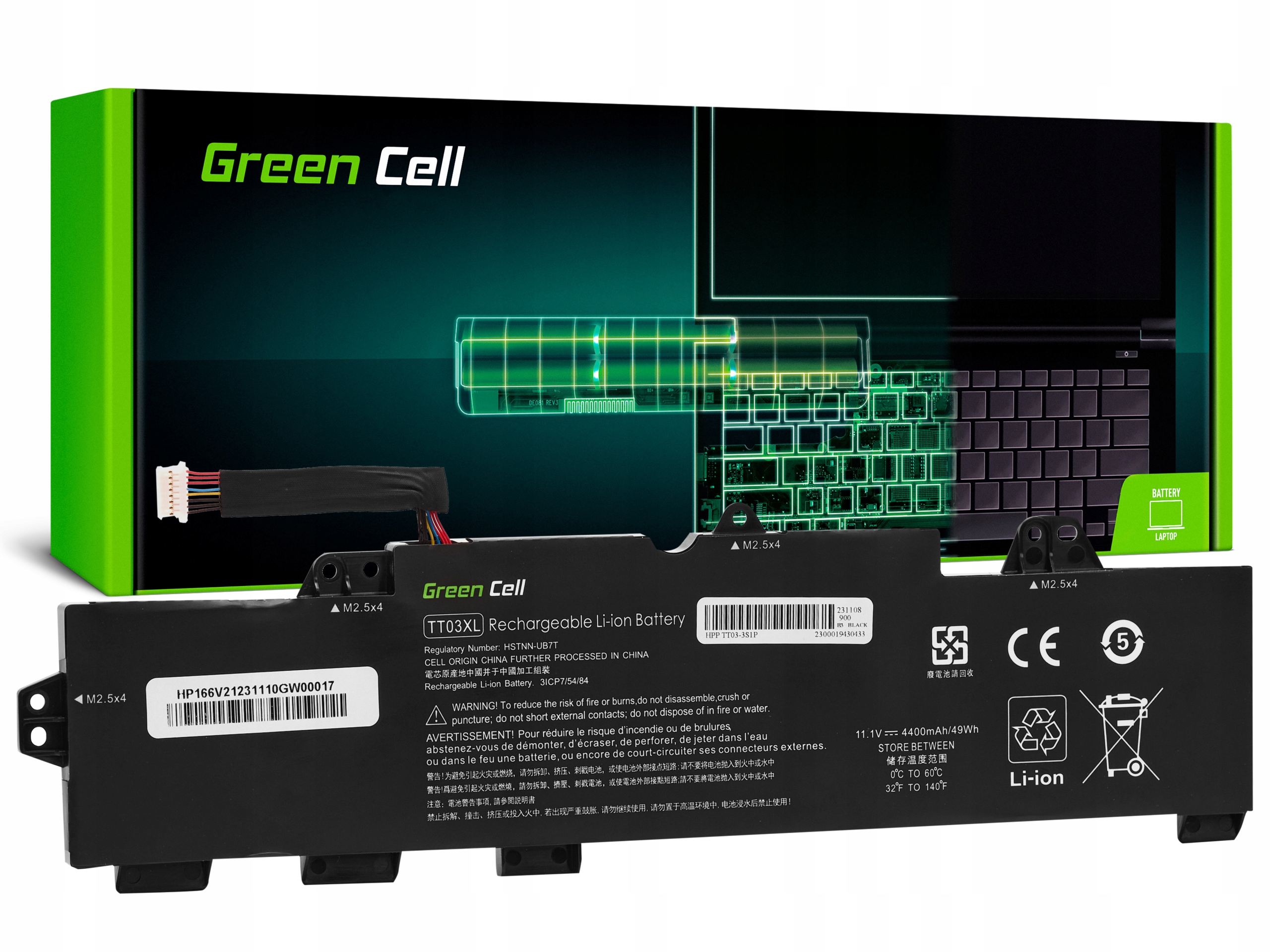 Bateria Green Cell TT03XL do Hp EliteBook 755 G5 850 G5, Hp ZBook 15u G5