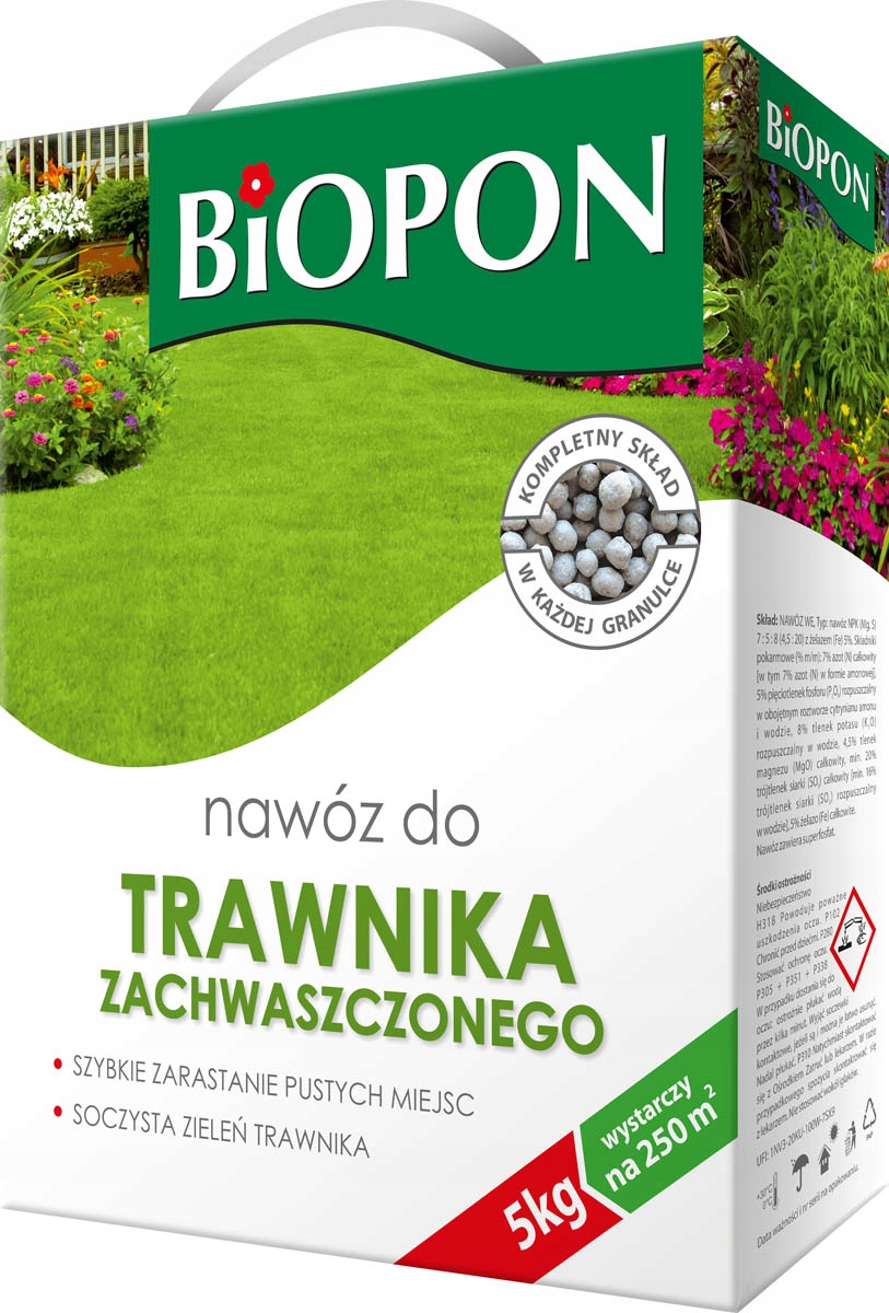 

Nawóz do trawników zachwaszczonych 5kg Biopon