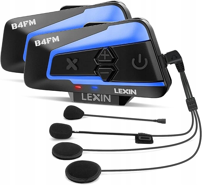 Interkomy Motocyklowe Bluetooth Mikrofon Bluetooth Lexin B4FM Zestaw 2SZT