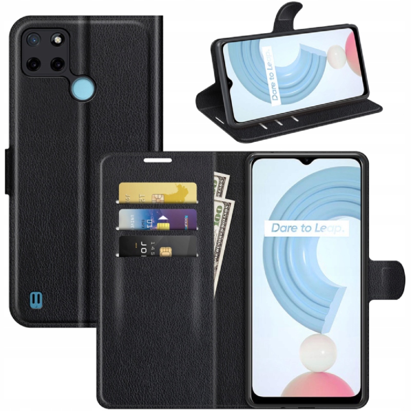 

Etui Portfel, Pokrowiec Litchi Do Realme C21Y/C25Y