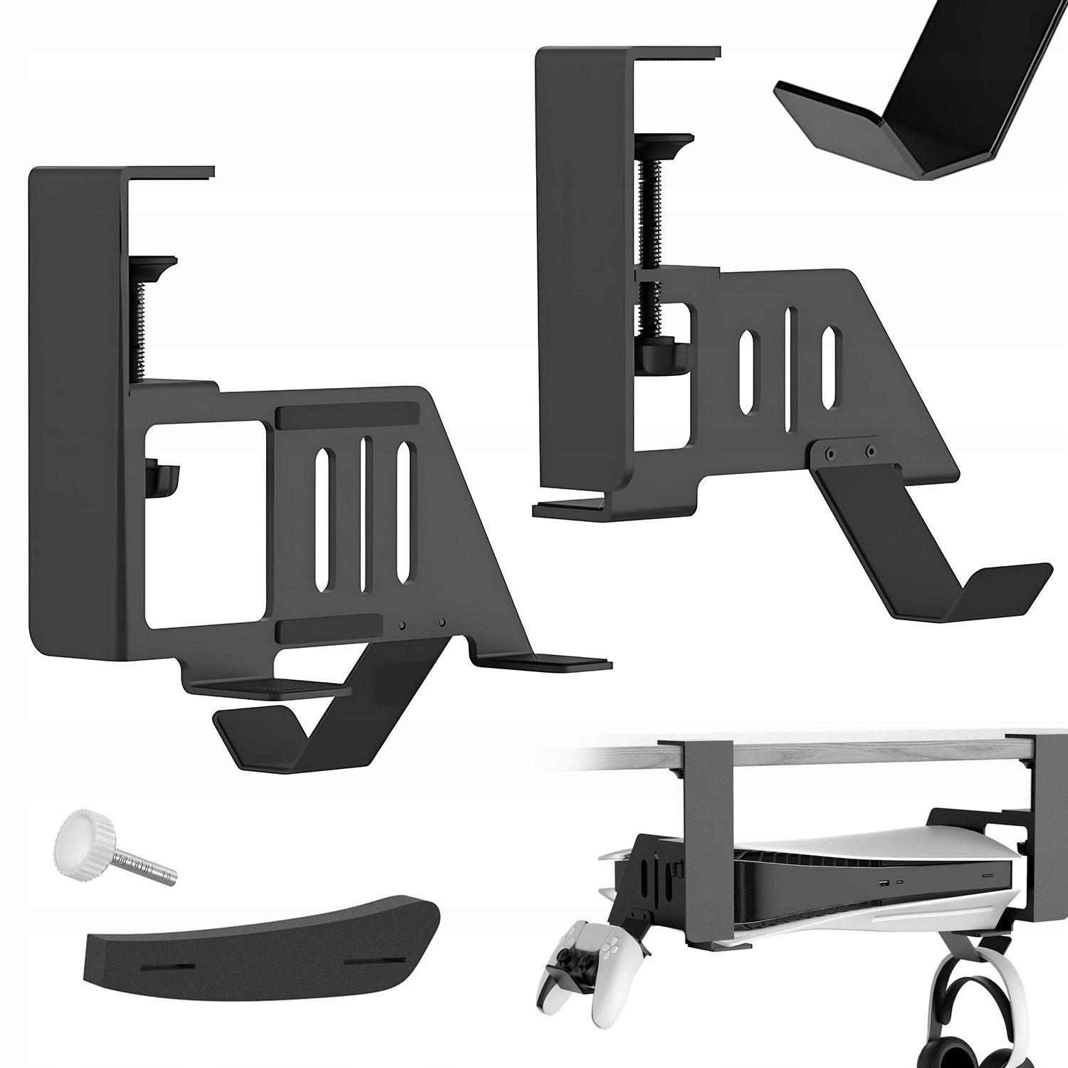 PS5 PS5 Slim Stojak Poziomy Metal Silikon Łatwy Montaż Akcesoriów