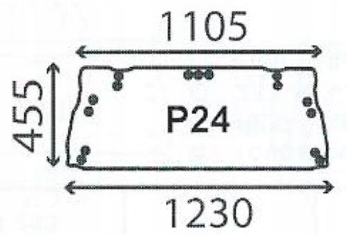 čelní sklo traktoru Ford 10 30 Sl Ultra zadní 83952034