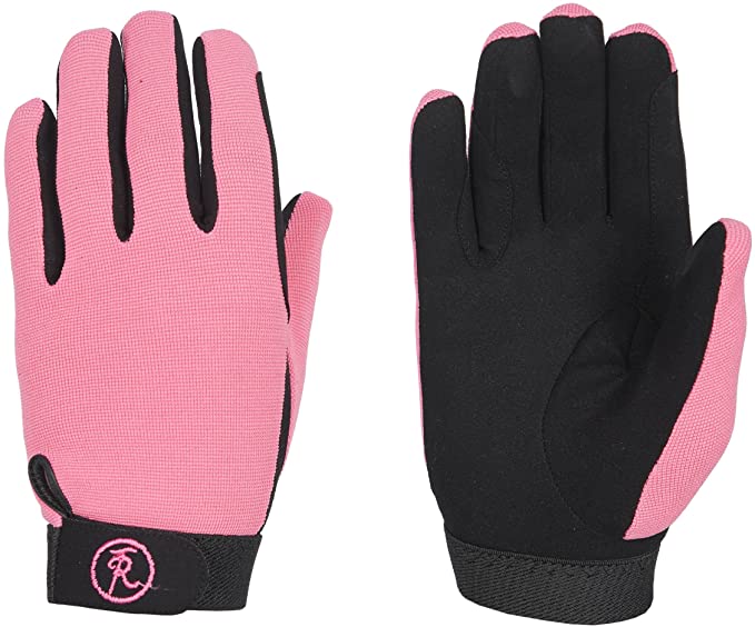 547 Lekkie Damskie Rękawiczki Jeździeckie Riders Spandex Elastyczne Róż XL