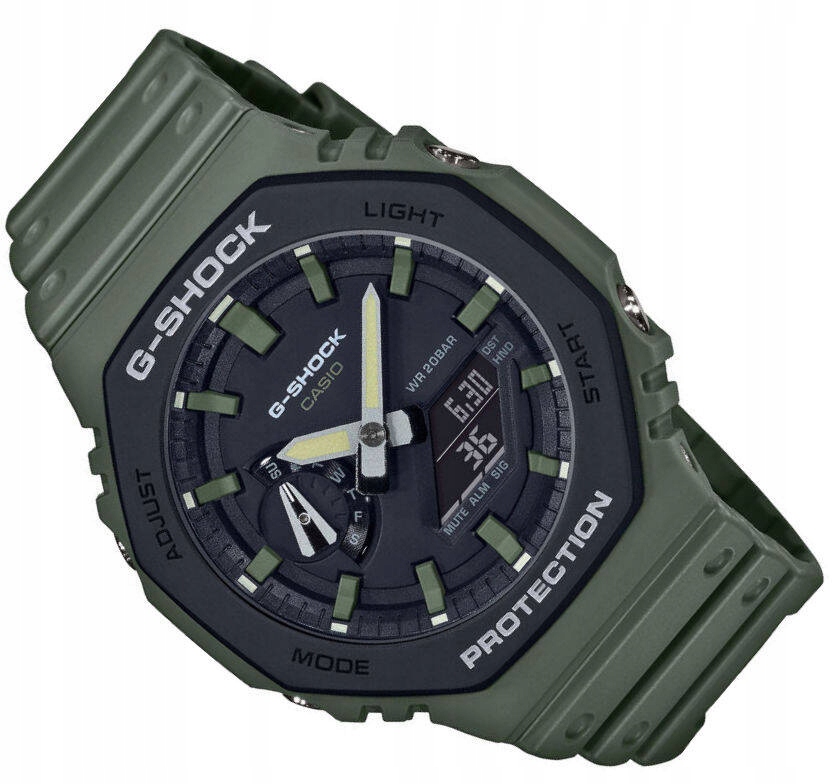 Zelené Sportovní Odolné Hodinky Casio G-shock GA-2110SU -3AER 200 M