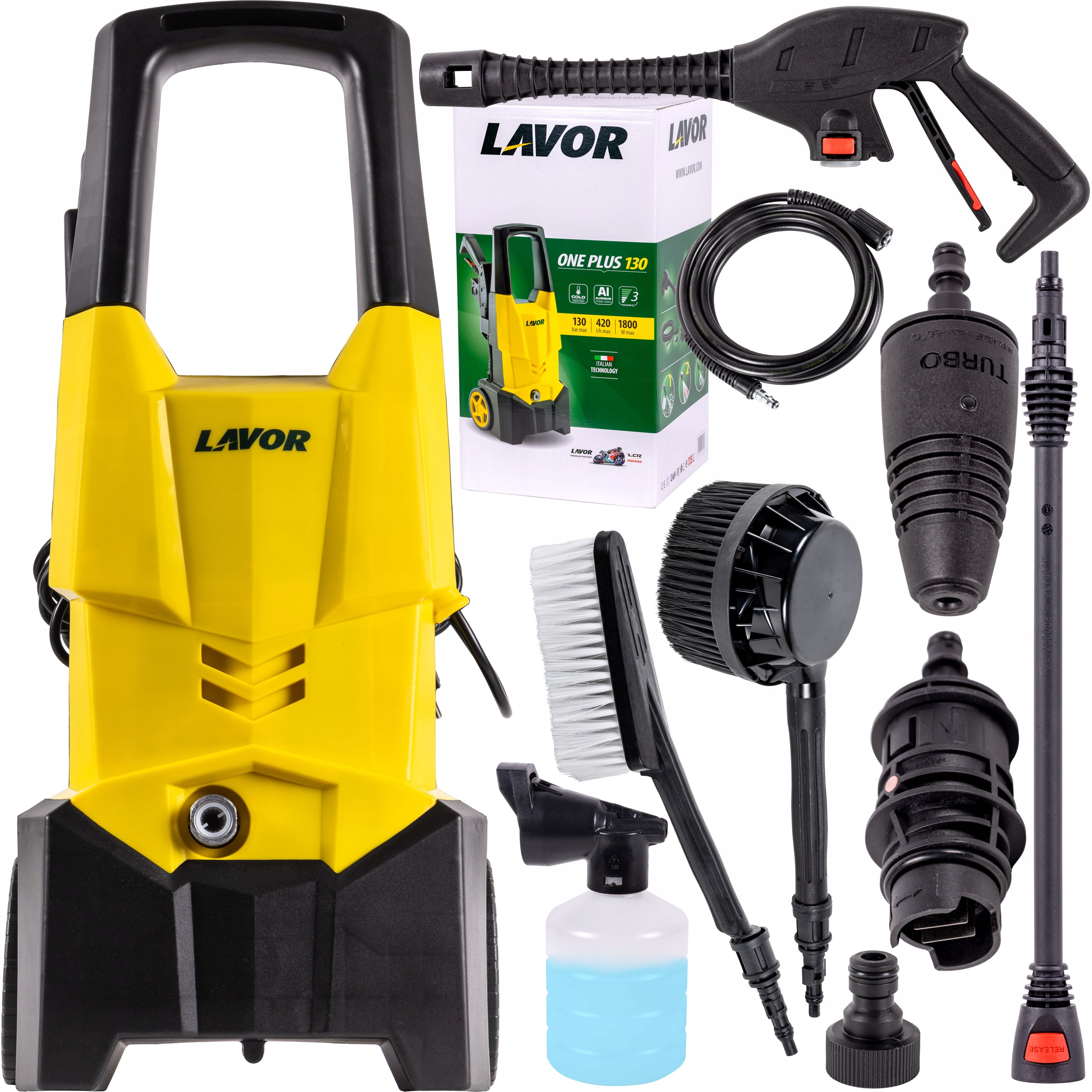 Myjka ciśnieniowa Lavor 1800W 190ewBar Aluminiowa pompa 2 Szczotki