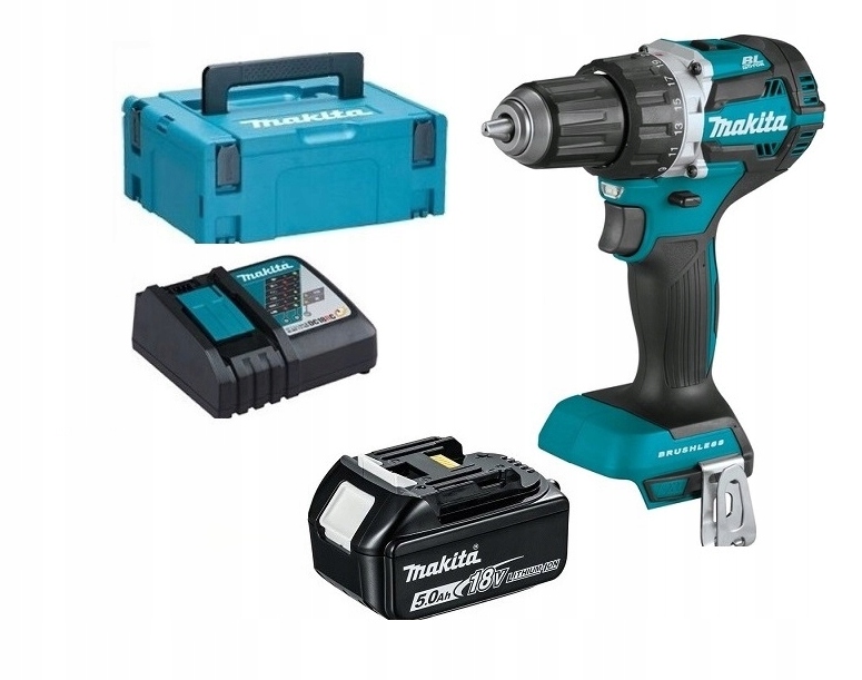 Wkrętarka z Udarem 18 V Makita DHP484RT1J 65 Nm 1x5.0Ah ładowarka
