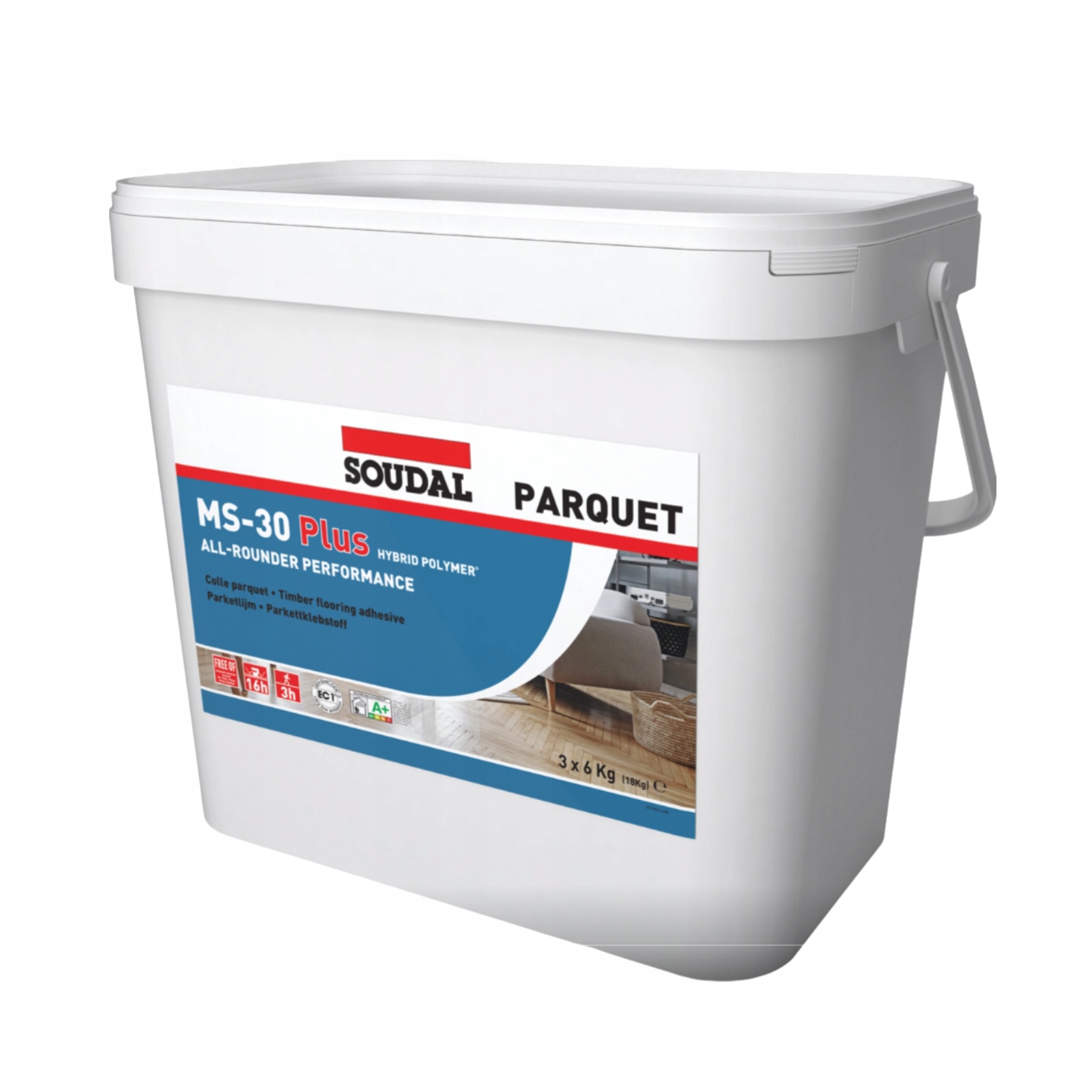 Soudal Hybridní Lepidlo Na Parkety Pro Dřevěné Podlahy 18 Kg MS-30 Plus
