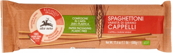 4x Spaghetti Spaghettoni Varieta di Grano Cappelli 500g Alce Nero