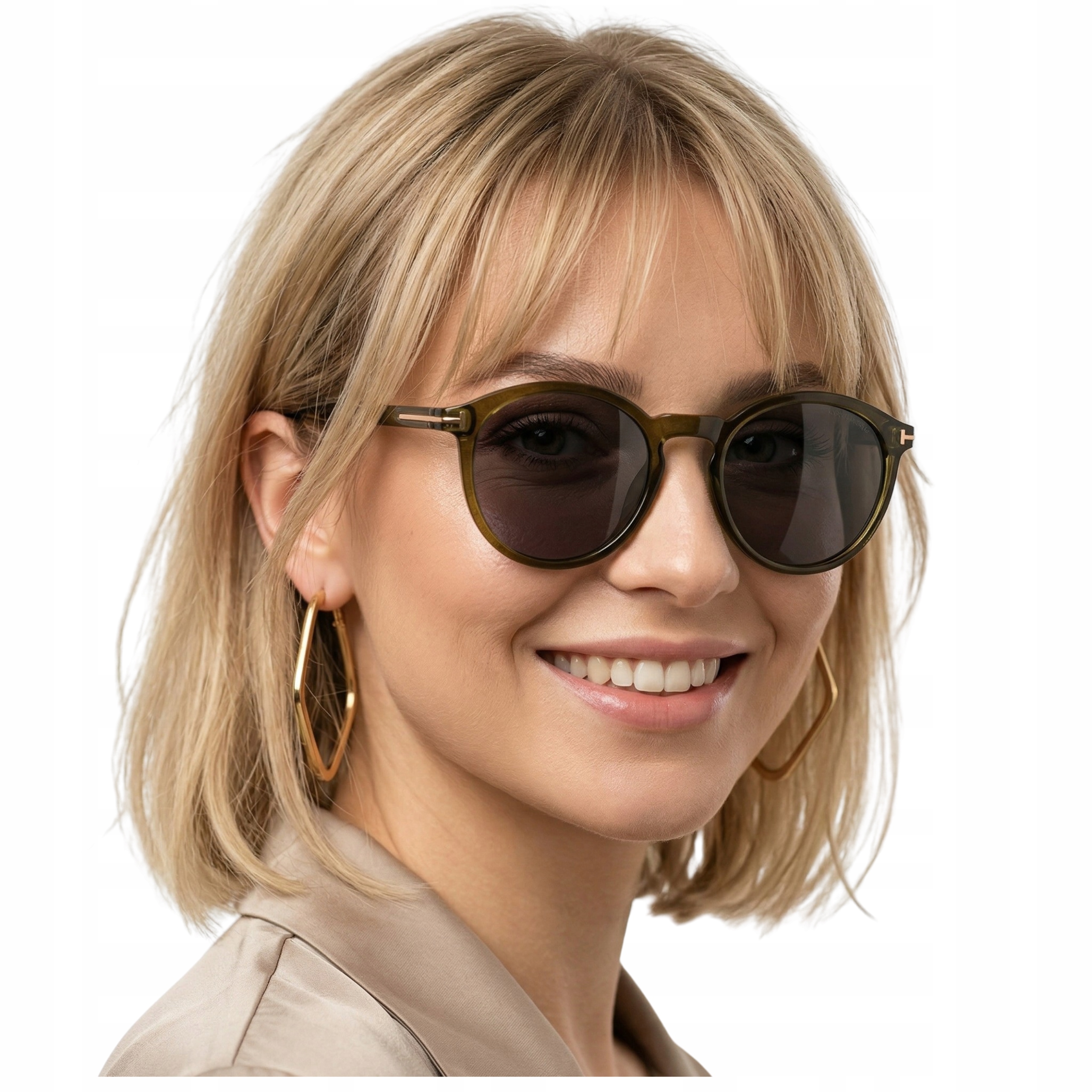 Okulary przeciwsłoneczne damskie z polaryzacją duże Brilo