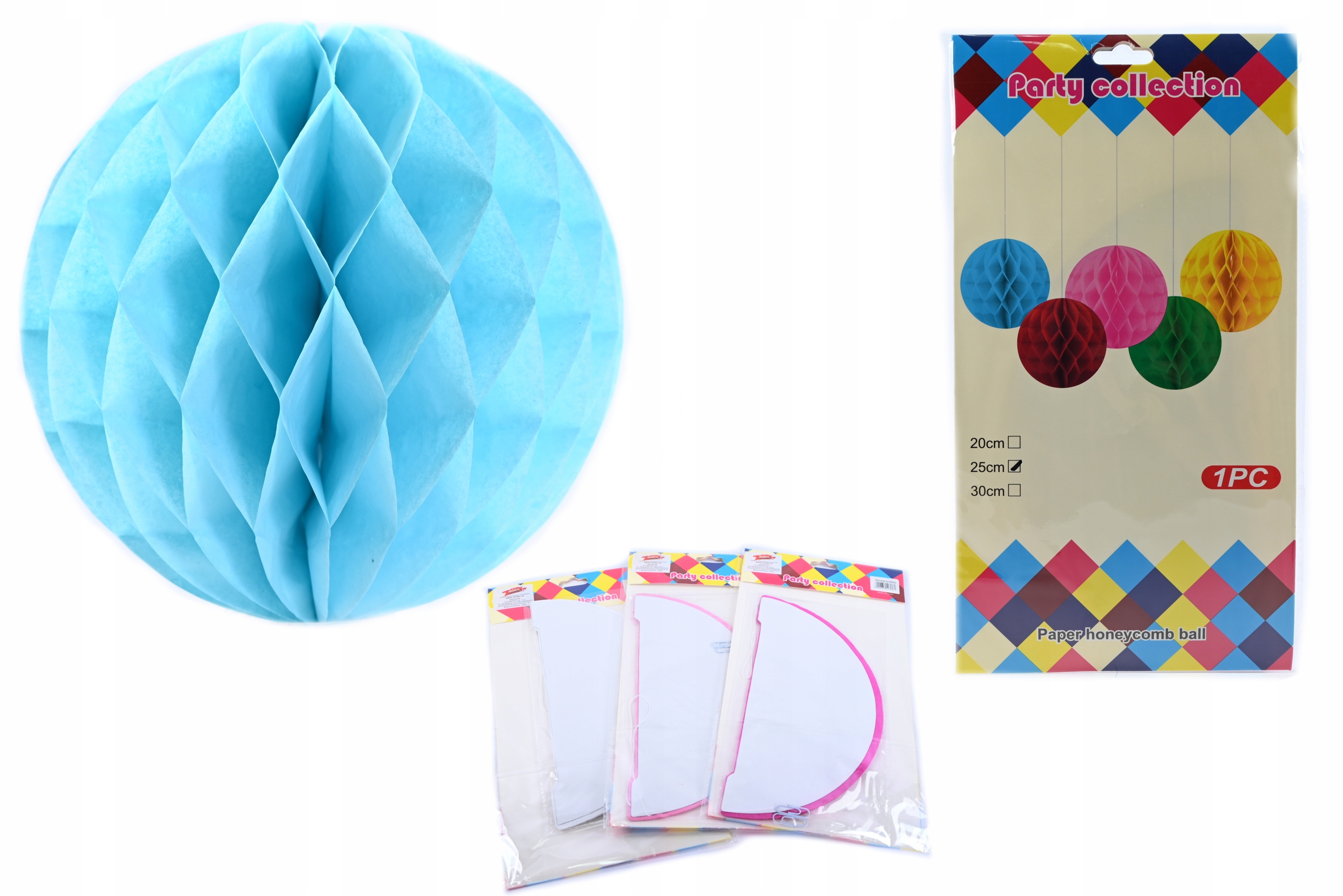 KULA 25CM ROZETA PAPIEROWA BIBUŁA RÓŻNE KOLORY Długość 25 cm