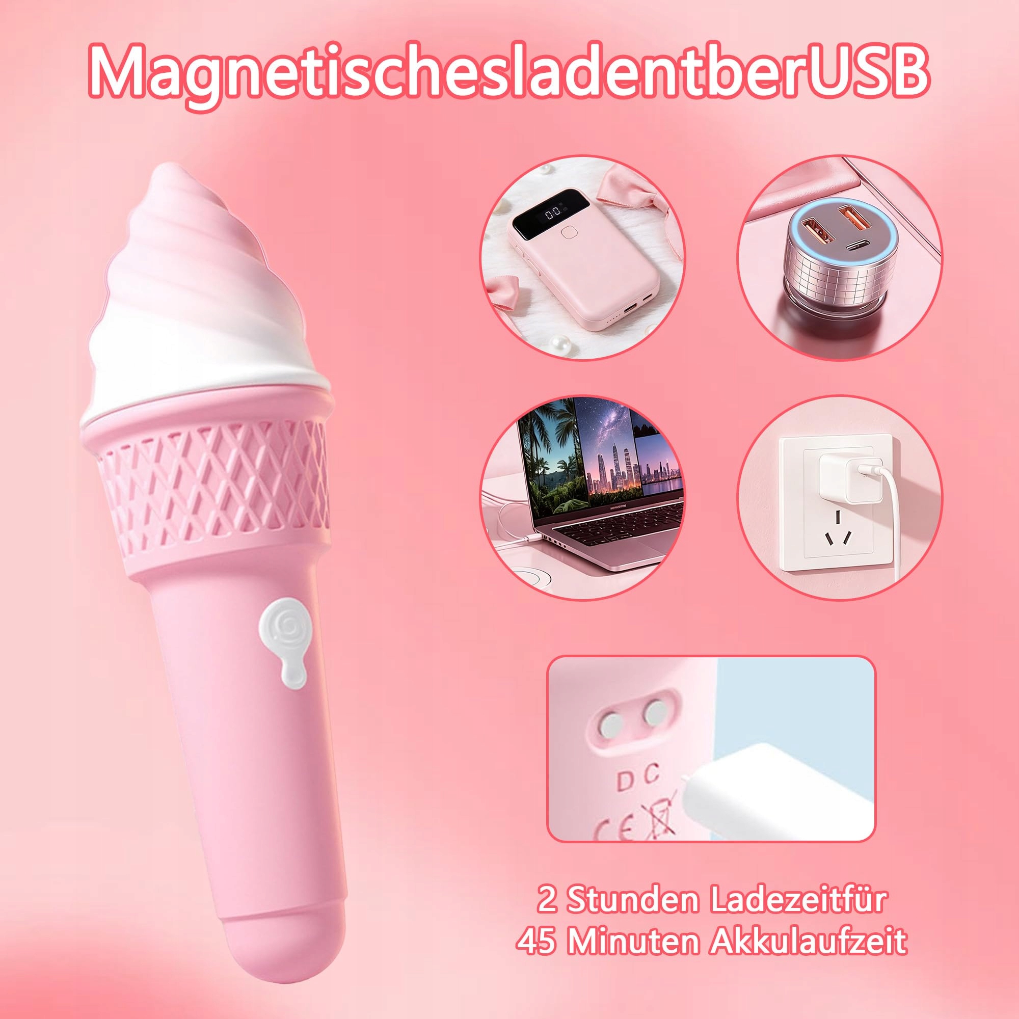 CHICLSQ Wiertarka Zestaw Z Wibratorem Punktu G 12 Trybów USB Dla Par — miniatura 5