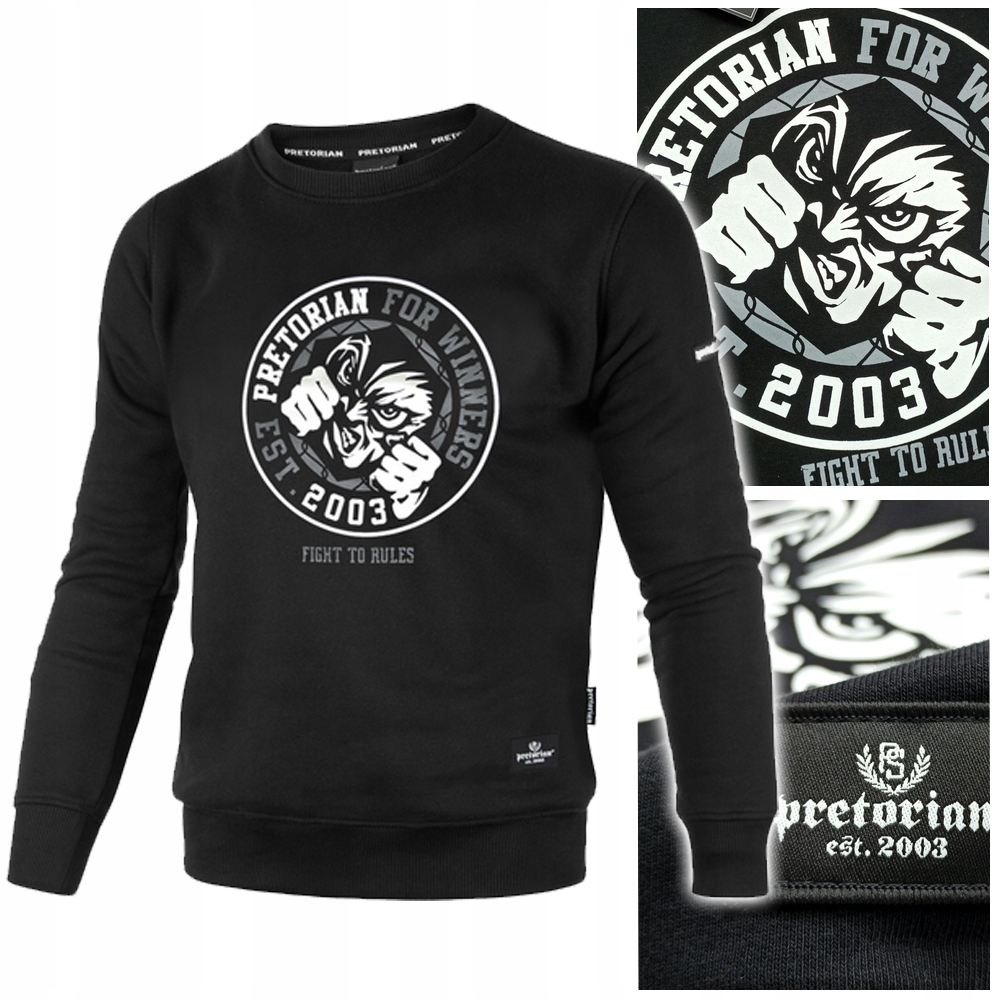 Pretorian Pánská mikina klasická černá r.XXL