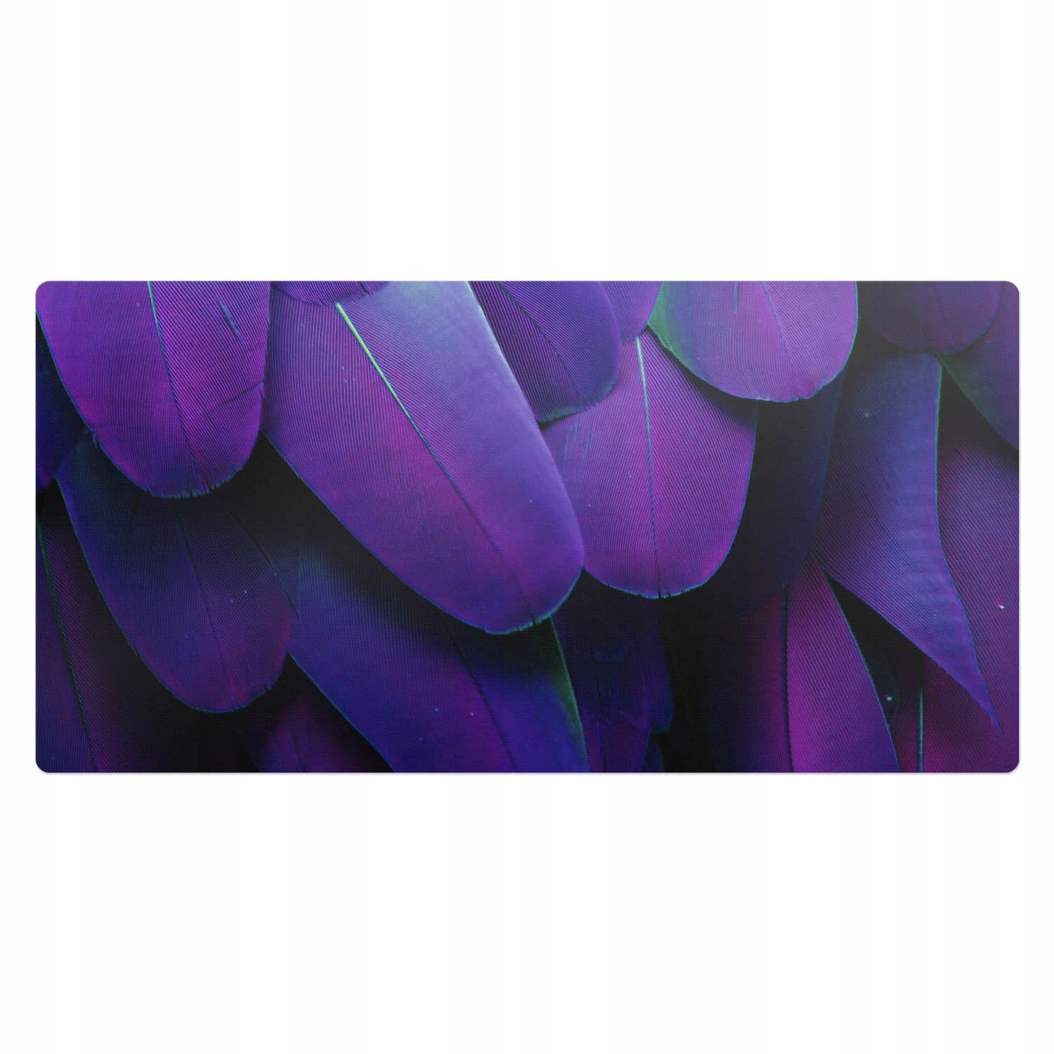 Protiskluzová podložka na psací stůl Motiv peří v barevných variacích 100 x 50 cm