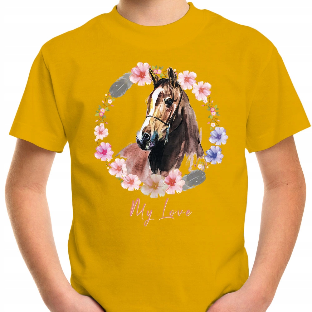 T-SHIRT KOSZULKA DLA DZIECKA KONIE 164 SUPER JAKOŚĆ
