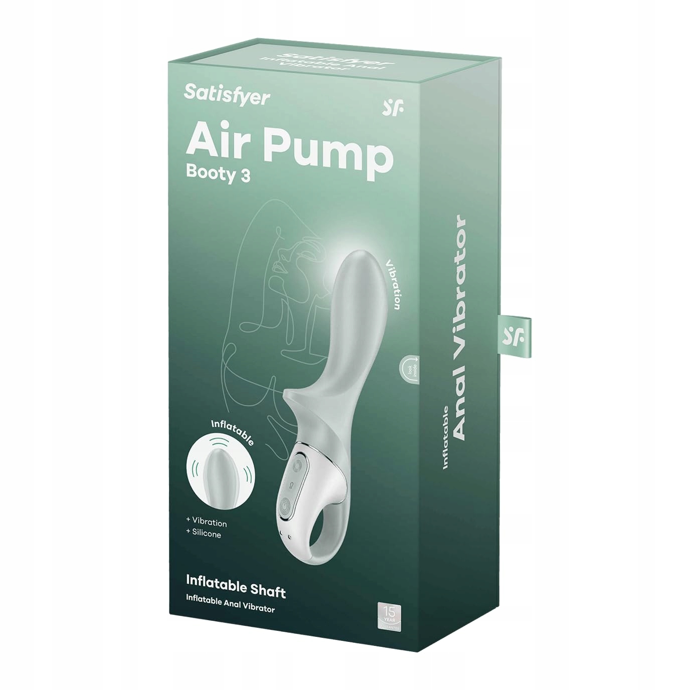 SATISFYER Air Pump Booty 3 Wibrator Analny Dla Mężczyzn i Kobiet 12 Trybów — miniatura 4