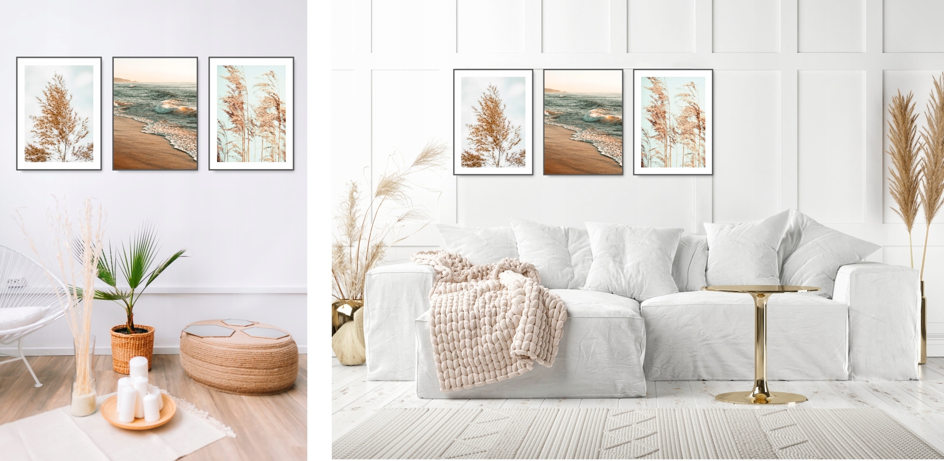 BOHO zestaw 3 plakaty 21x30 NATURA BRĄZ obraz #15 Marka KMBpress