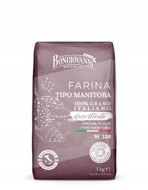 Levně 7X Mouka z měkké pšenice Farina Tipo Manitoba W380 1 kg Bongiovanni