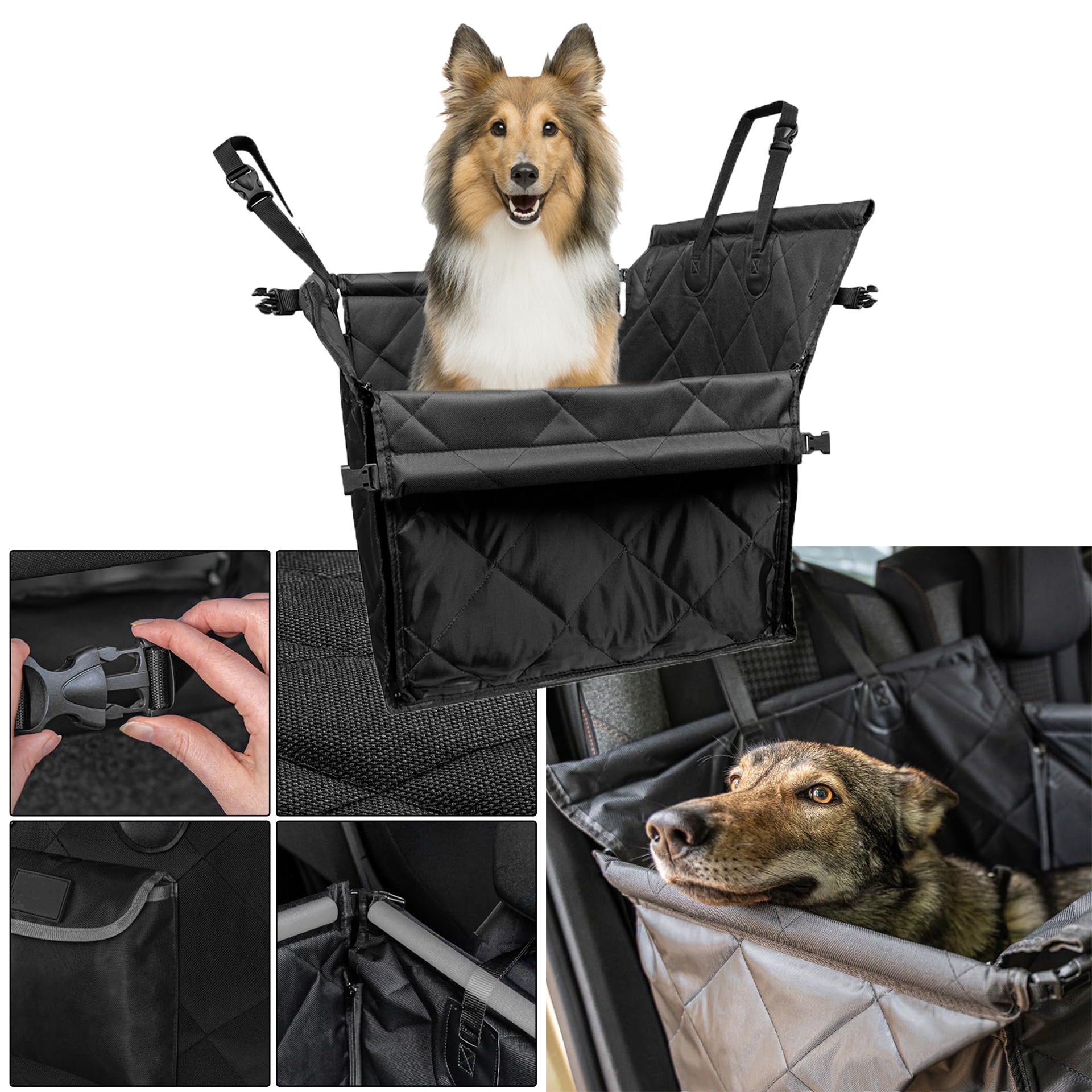 Levně Univerzální autosedačka Oxford 600D Chránič zadního sedadla Nastavitelné popruhy