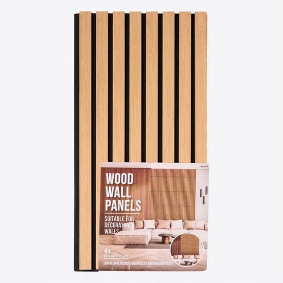 Stěnové panely 4 ks bronz s rámem o rozměrech 60 x 30 cm, lamela