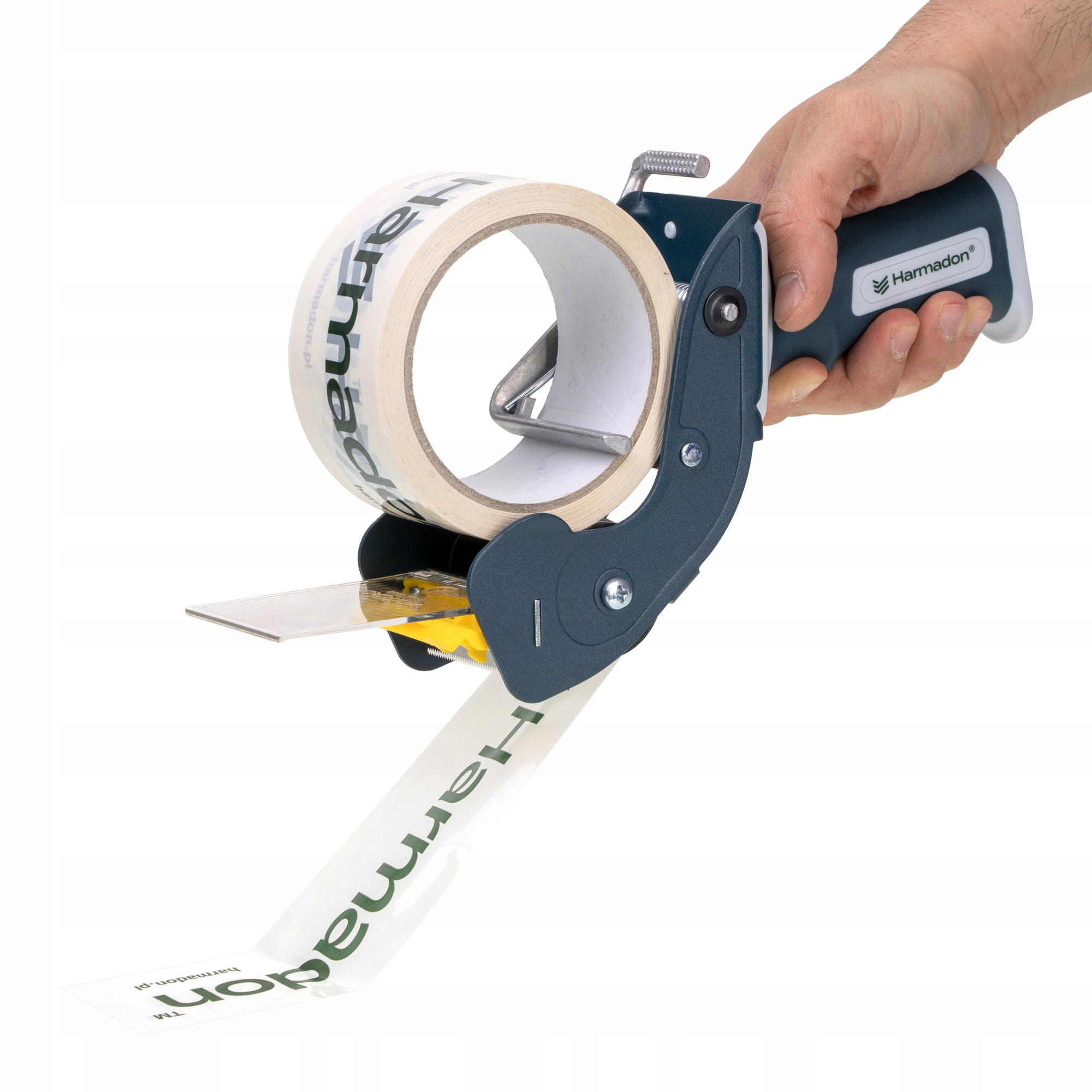 DYSPENSER APLIKATOR DO TAŚMY ZAKLEJARKA DO TAŚM PAKOWYCH HARMADON LOW NOISE Przeznaczenie do taśmy